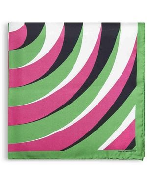 Dries Van Noten Graphic-Print Silk Square Scarf - White