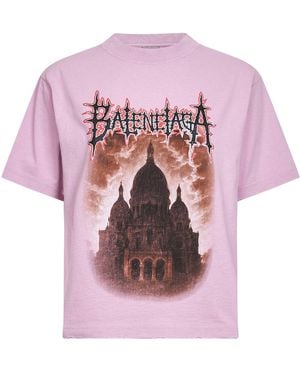 Balenciaga Old Sacré Cœur Medium Fit T-Shirt - Pink
