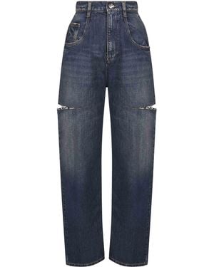 Maison Margiela Denim Slash Details Jeans - Blue