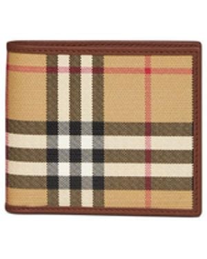 Burberry Archive Check Bi-Fold Wallet - Metallic
