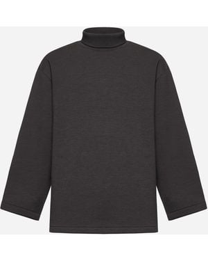 Lemaire Wool And Cotton Sweatshirt - Black