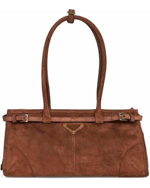 Prada Borsa A Mano Prada Bonnie Medium - Marrone