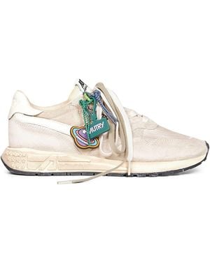 Autry Suede And Nylon Reelwind Super Vintage Sneakers - White