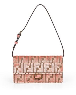 Fendi Wallet On Chain Baguette Minibag - White