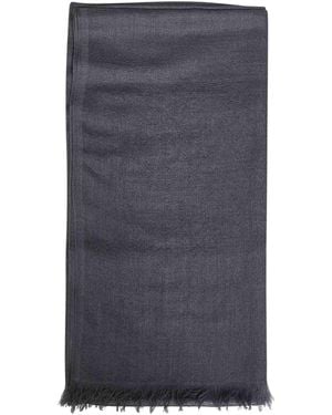 Brunello Cucinelli Lead Cashmere And Silk Scarf - Blue