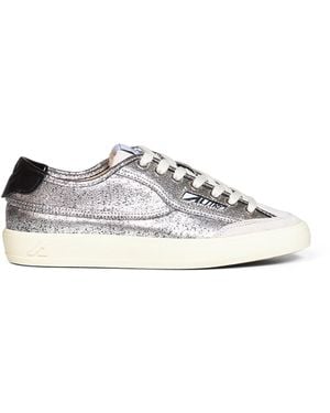 AUTRY CAPSULE Laminated Leather Windscape Low Trainers - White