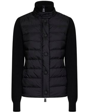 Moncler Cardigan Imbottito - Nero