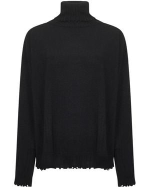 Uma Wang Cashmere Cut-Out Turtleneck Jumper - Black