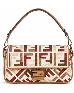 Fendi Baguette Shoulder Bag - White