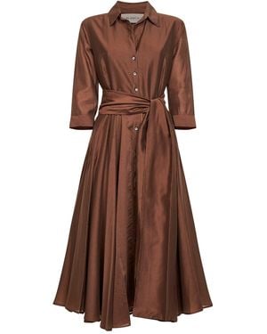 Blanca Vita Chocolate Muslin Allia Midi Shirtdress - Brown