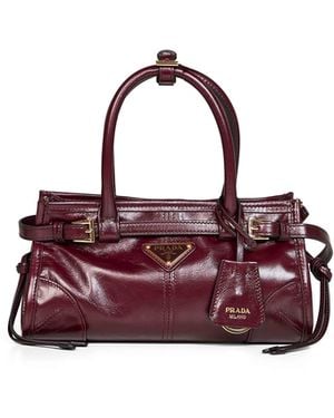 Prada Burgundy Prada Bonnie Mini Handbag - Purple
