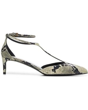 KHAITE Python Embossed Leather Mia Pump - White