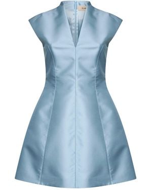 Blanca Vita Powder Taffeta Alinka Mini Dress - Blue