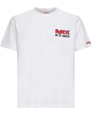 MC2 Saint Barth Popeye-Print Portland T-Shirt - White