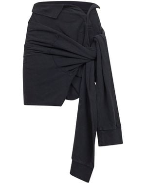 Balenciaga Gonna Stile Polo Annodata Bb - Blu