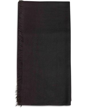 Brunello Cucinelli Coffee Cashmere And Silk Scarf - Black