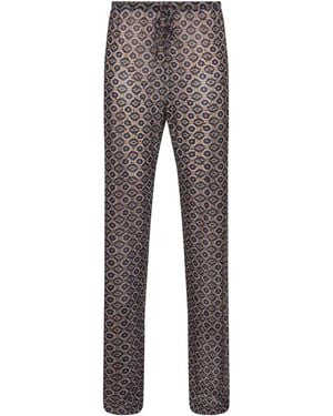 Dries Van Noten Embellished Jersey Pants - Gray