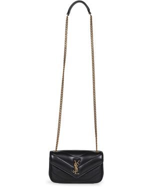 Saint Laurent Loulou Mini Crossbody Bag - White