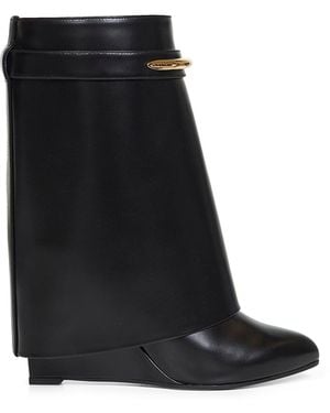 Givenchy Leather Shark Pinch Ankle Boots - Black