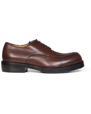 Dries Van Noten Dark Leather Classic Derby Shoes - Brown