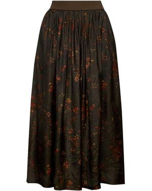 Uma Wang Printed Twill Gillian Skirt - Black