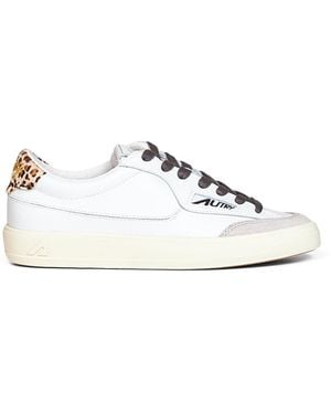 AUTRY CAPSULE Leather Windscape Low Trainers - White