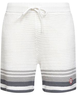 CASABLANCA And Crochet Cotton Shorts - White
