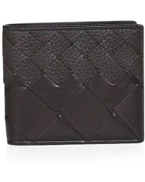Bottega Veneta Fondant Intrecciato Bi-Fold Wallet - Black