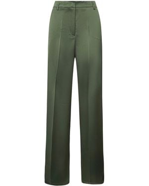 Blanca Vita Pantaloni Palazzo Plettro - Verde