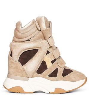 Isabel Marant Sand Suede Balskee Trainers - Natural