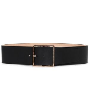 Max Mara Wide Belt Mxaginnico Calf Leather - Black