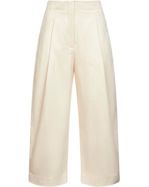 Studio Nicholson Cream Cotton Twill Dordoni Pants - White