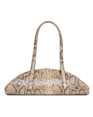 Mugler Snake Lua Handbag - Natural