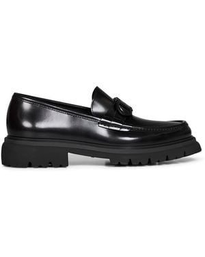 Ferragamo Cocoon Loafers With Gancini Ornament - Black