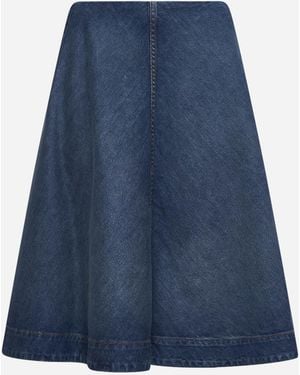 Khaite Renta Denim Skirt - Blue