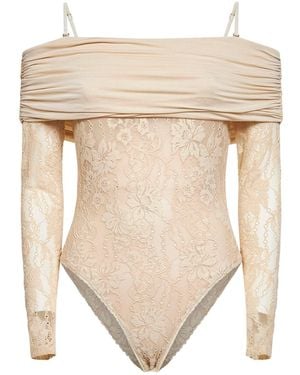 Zimmermann Cream Lace Rebellion Bodysuit - Natural