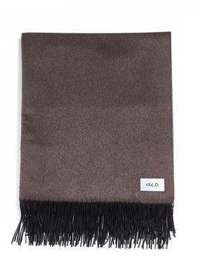 D 40 And Sage Plaid With Fringes - Brown