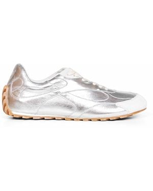 Bottega Veneta Laminated Leather Orbit Flash Trainers - White