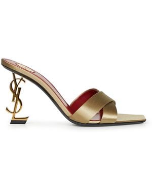 Saint Laurent Crãªpe Satin Opyum Mule Sandals - Multicolour