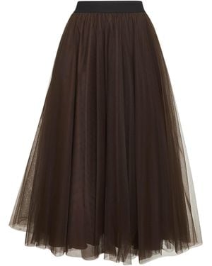 Blanca Vita Gonna Lunga Ampia Gerby - Marrone