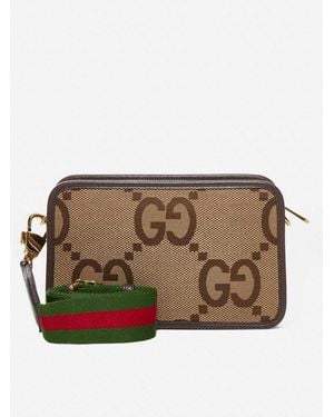 Gucci Borsa mini in tessuto Jumbo GG - Marrone