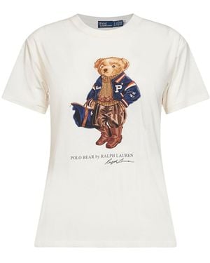 Polo Ralph Lauren Warm Cotton Jersey Polo Bear T-Shirt - White