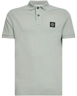 Stone Island Sage Stretch Cotton Piqué Polo Shirt - Grey