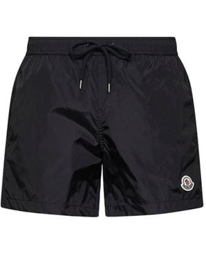 Moncler Shorts Da Mare - Nero