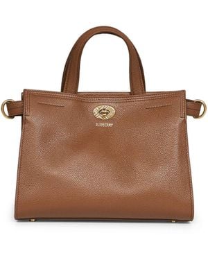 Burberry Cotswolds Leather Tote Bag<Br - Brown