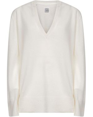 TOTEME Maglia Scollo A V - Bianco