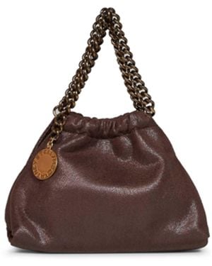 Stella McCartney Mahogany Falabella Mini Drawstring Crossbody Bag - Brown