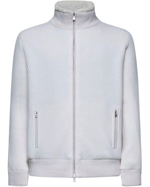 D 40 Giubbino Con Zip Avorio<Br - Grigio