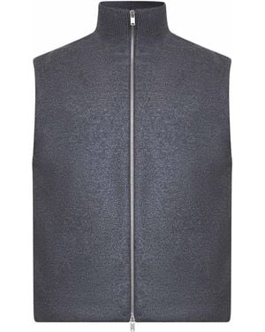 Jil Sander Melton Wool Padded Vest - Blue
