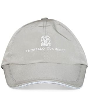 Brunello Cucinelli Baseball Cap Bonded Nylon - White